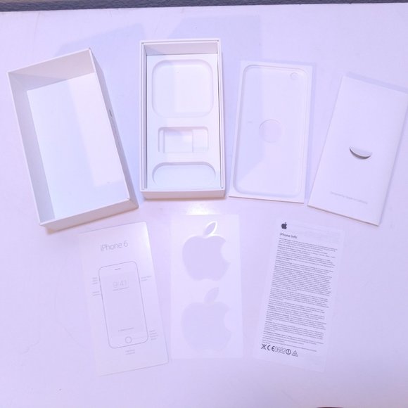 APPLE iPHONE 6 BOX ONLY 16GB Original Packaging OEM Steve Jobs STICKERS 2014 USA - Picture 4 of 13